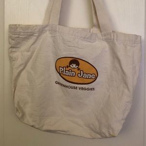 Plain Jane Greenhouse Veggies cotton tote bag